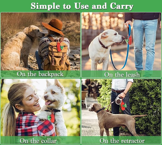 WDFAACK Biodegradable Dog Poo Bags with Holder-240 Large Poop Bags, Corn Starch Blended Compostable Poo Bag, Extra Thick Strong Leak Proof Poop Waste Bag for Dogs (Green) - Image 7