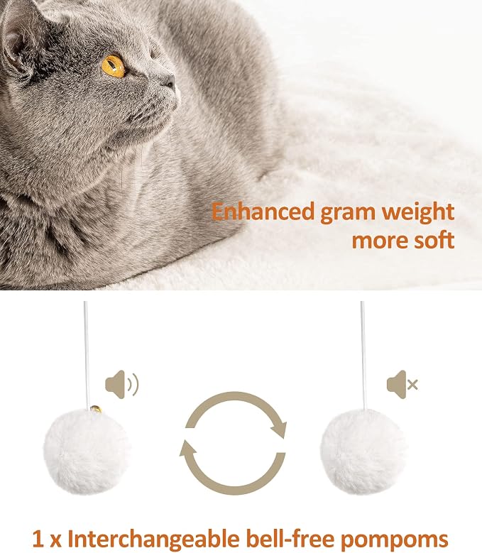 26.7in Large Cat Tree Tower Condo, Cat Scratch Posts for Indoor Cats, Big Plate, Three 23.6in Full Sisal Scratching Posts, Greige - Image 5