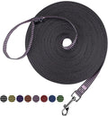 Hi Kiss Dog/Puppy Obedience Recall Training Agility Lead - 15ft 20ft 30ft 50ft 100ft Training Leash - Great for Training, Play, Camping, or Backyard(50ft,BL+PK) by HiKiss