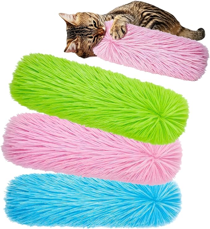 WOUSEDO Cat Toys Pillows 3 Pack, Interactive Kicker Toy with Catnip | Soft and Durable Plush Toys with Crinkle Sound, Promotes Cat Exercise, Companion for Indoor kitten Toy by Unknown