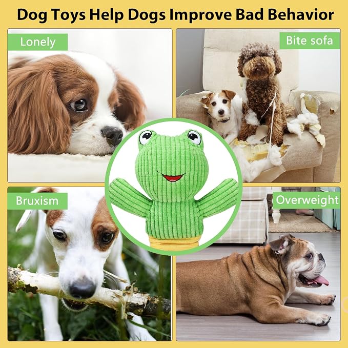 Letsmeet Dog Squeak Toys Durable Plush Dog Toy with Crinkle Paper, Tug of War Pull Toys for Puppies, Interactive Dog Chew Toys for Small, Medium and Large Dogs - Image 4