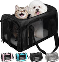 Soft-Sided Cat Carrier 18x11x11 in Expandable Travel Pet Bag 15LBS | For Cats and Small Dogs with Anti-Scratch Mesh Washable Mat Collapsible Escape-Proof Airline Approved with Shoulder Strap by Lowiparr