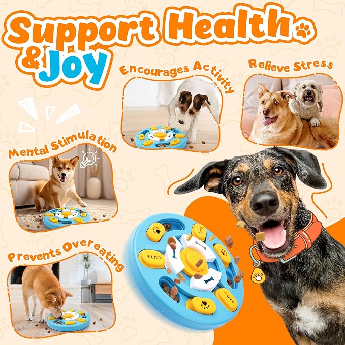 KIPRITII Dog Puzzle Toys with Dog Lick Mat for Small & Medium Dogs | Mental Stimulation，Slower Eating，Interactive Feeding - Image 4