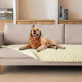 gogobunny 100% Double-Sided Waterproof Dog Bed Cover Pet Blanket Sofa Couch Furniture Protector for Puppy Large Dog Cat, Reversible (30x90 Inch (Pack of 1), Dark Cream/Light Cream) by gogobunny