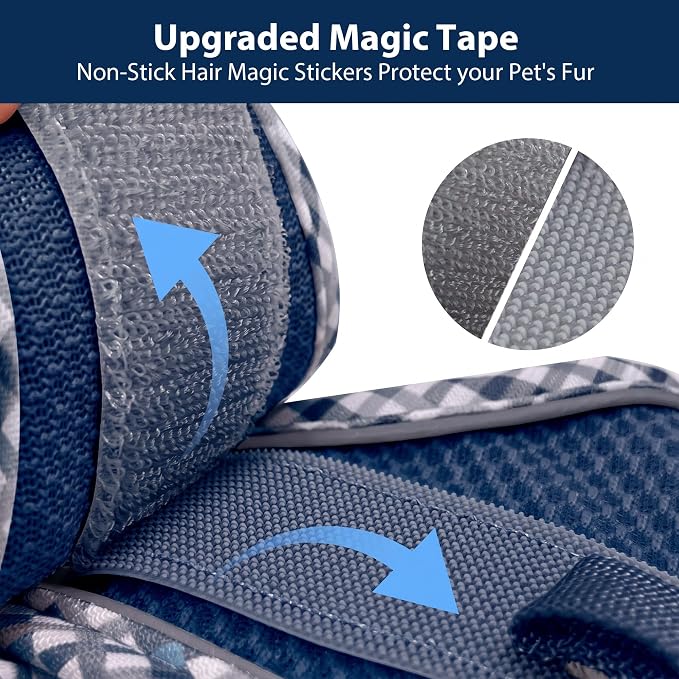 Small Dog Harness and Leash Set Strong Magic Tape, Navy-Blue, XS | No Pull Step-in Vest for Puppy, Breathable Mesh, Reflective & Escape-Proof Design, Outdoor Use for Chihuahua, Maltese - Image 4