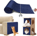 Cat Scratch Couch Protector, 78.7"x15.8" Self-Adhesive Furniture Protector | DIY Couch & Wall Shield Carpet, Trimmable Anti Scratch Mat for Indoor Sofa Bed Door Guard, Heavy Duty, Navy by SEPAZON