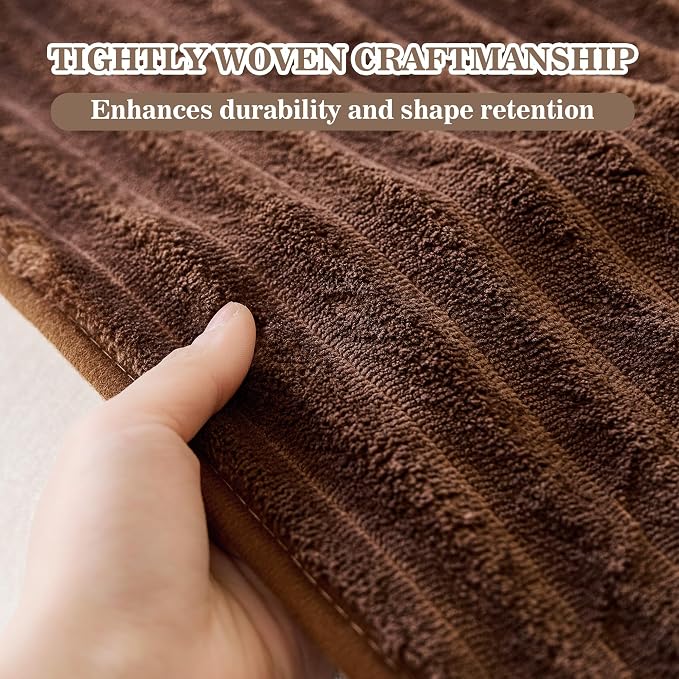 MYSKY HOME 100% Waterproof Couch Cover, Couch Covers for Dogs Washable, Non Slip Couch Covers for 2 Cushion Sofa Pet Friendly, Sofa Covers Slipcovers Furniture Protector Dog Bed Cover, Brown, 35"x63" - Image 8