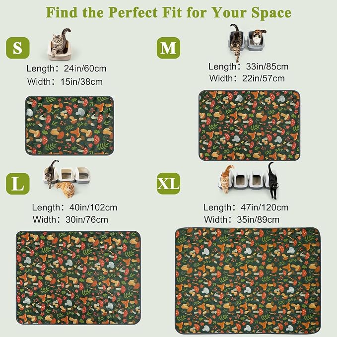 Unicorn Catcher 40"x30" Cat Litter Mat Machine Washable Litter Trapping Pad | Kitty Paw Friendly Padding With Breathable 3D Air Mesh Technology And A Non-Slip Base To Keep Home Floors Debris-Free - Image 6