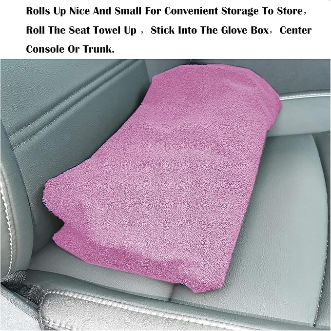 Car Seat Cover Protector Front Seats,for Gym Workout,Running,Swimming,Beach and Hiking,Waterproof Sweat Towel Bucket Seat Covers for Cars SUV Trucks (Pink, 2Pcs) - Image 6