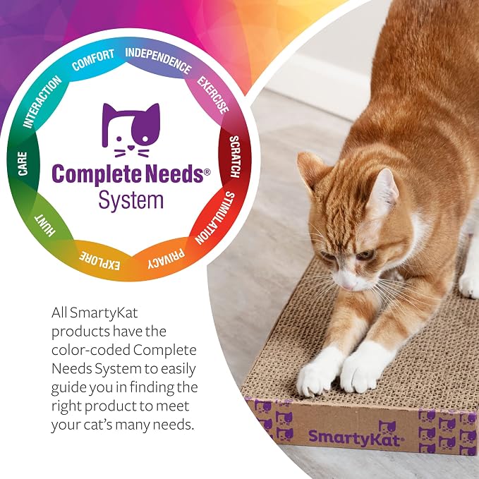 SmartyKat Scratch Up Corrugated Hanging Cat Scratcher, Catnip Infusion Technology - Brown, Single Wide, (Pack of 6) - Image 8
