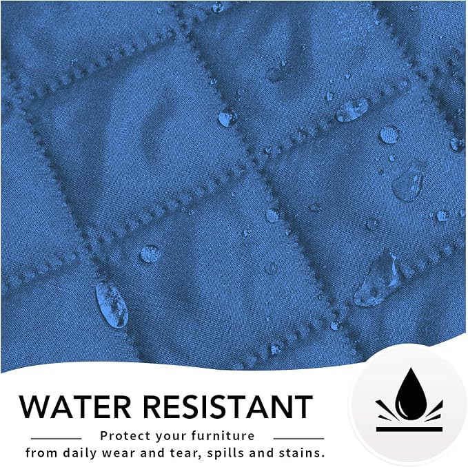 Easy-Going Reversible Couch Cover, Oversized Recliner, Blue/Ivory | Machine Washable Slipcover For Dogs, Water Resistant Furniture Mat For Living Room, Non-Slip Sofa Cover, Pet Friendly - Image 4