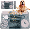 Snuffle mat for Dogs Iteractive Dog Puzzle Toy Used for Training Stress Relief This sniffing mat effectively slows your dog's eating pace. Suitable for indoor and outdoor use. Gray (26 x 17 inches) by Unknown