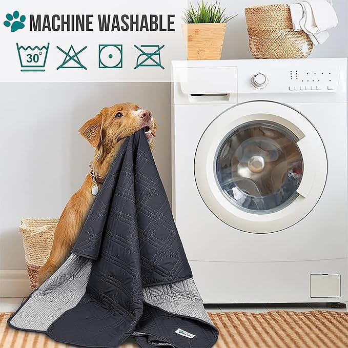 PetAmi Waterproof Couch Cover for Dog Nonslip Bed Sofa Blanket, 102x82 Gray - Image 8