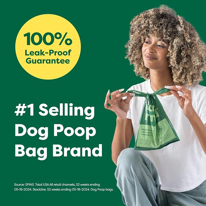 Earth Rated Dog Poop Bags for Dogs, 600 Easy Tie Handle Bags, Lavender | Extra Thick Waste Bag Refill Rolls - Image 2