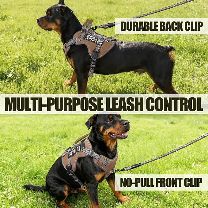 3-in-1 Dog Vest Harness Leash Set for Daily,Service,Training Animal X Large - Image 6