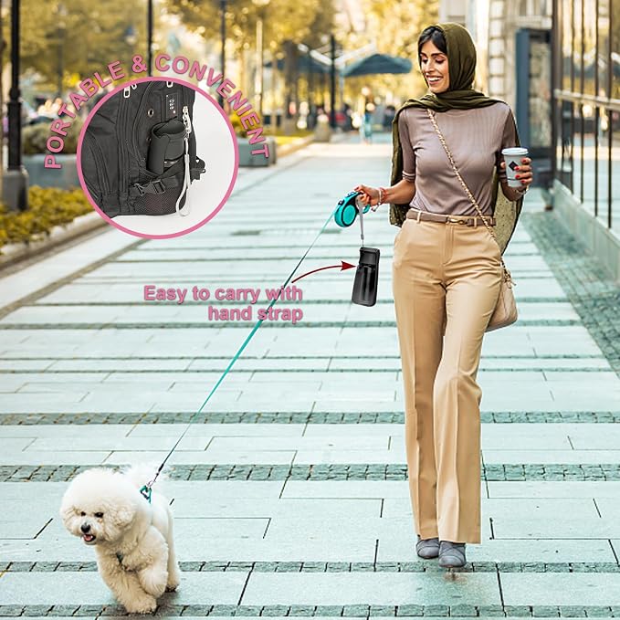 Foldable Dog Water Bottle, Leak Proof Dispenser, Black, 19oz | Portable Water Dispenser, Dishwasher Safe, for Puppy Small Medium Large Dogs, Pet Drink Cup for Walking Hiking Traveling - Image 4