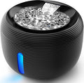 Kastty 3.5L/118oz Large Capacity Cat Water Fountain for Cats Indoor FS77 | Ultra Quiet Pet Water Fountains Water Level LED Light Multi-Filtration BPA-Free, Automatic Cat Fountain Easy Cleaning (Black) by KASTTY