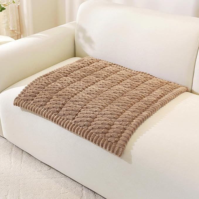 OstepDecor Couch Cover for Dogs, Washable Non Slip Sofa Cover for Pets | Soft Couch Covers for Sofa, Loveseat and Sectional, Furniture Protector Against Pet Hair & Dirt (27.6" x 27.6", Brown) by OstepDecor