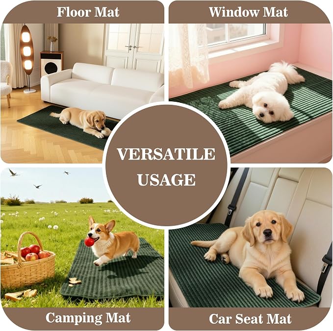 MYSKY HOME 100% Waterproof Couch Cover, Chair Cover for Dogs Washable, Non Slip Couch Headrest Covers Pet Friendly, Sofa Covers Slipcovers Furniture Protector Dog Bed Cover, Moss Green, 35"x35" - Image 8