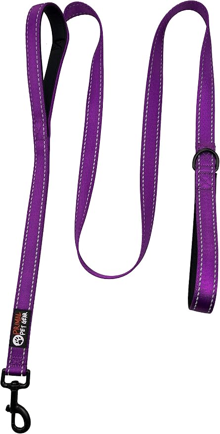Dog Leash 6ft Long,Traffic Padded Two Handle,Heavy Duty,Reflective Double Handles Lead for Control Safety Training,Leashes for Large Dogs or Medium Dogs,Dual Handles Leads(Purple) - Image 7