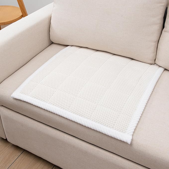 Pet Couch Covers,Couch Cover for Dogs Washable,Anti Slip Dog Sofa Covers Couch Protector Sofa Mat,Seat Cover,Dog Mat,Pet Pad for Furniture 1 Piece (White, 21''x21''/Square) by TAOMOCASTL