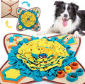 AWOOF Pet Snuffle Mat for Dogs, Interactive Feed Game for Boredom, Encourages Natural Foraging Skills for Cats Dogs Bowl Travel Use, Dog Treat Dispenser Indoor Outdoor Stress Relief (Khaki) by AWOOF