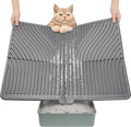 UPSKY Large Cat Litter Mat 31" x 24 Waterproof and Washable, Soft on Paws | Litter Catcher Pad, Cat Litter Trapping Mat, Scatter Control, Fits Most Litter Boxes, Use for Dogs & Cats, Grey by UPSKY