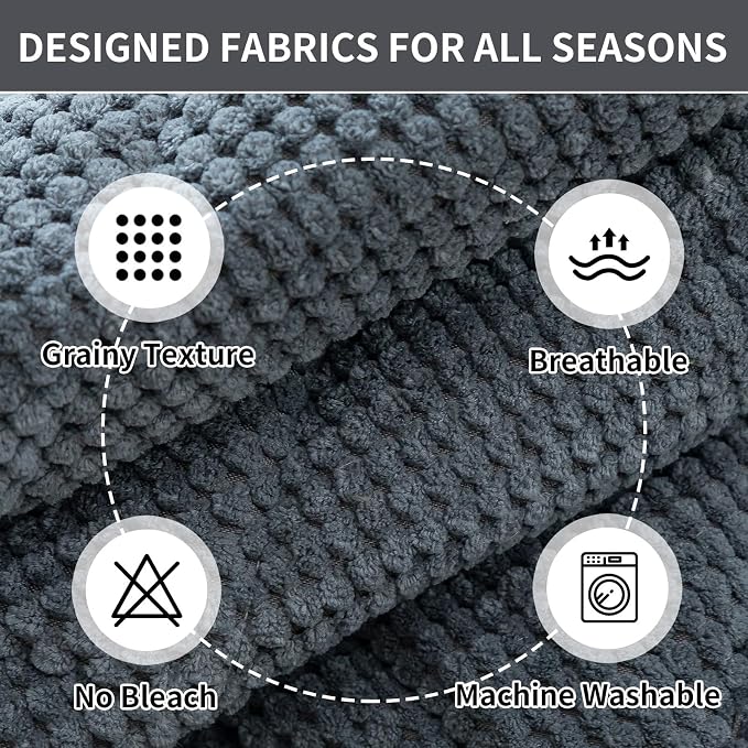 Sofa Couch Cover, Sofa Covers Washable for Dogs, Non-Slip Couch Covers for Sectional Sofa, Sofa Slipcovers for All Seasons Furniture Protector for L Shaped(Dark Grey, 27"x 83") - Image 3