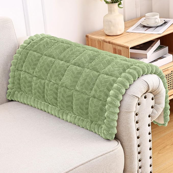 Smiry Couch Cover for Dogs, Non Slip Fuzzy Pet Sofa Arm Covers Washable | Sofa Slipcovers for Armrest & Backrest, Soft Thick Furniture Protector for Cats Dogs, Against Fur, Dirt (27.6"x27.6") by Smiry