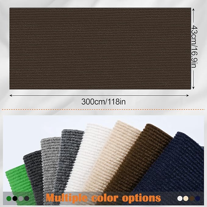 Cat Scratch Furniture Protector - 118" x 17" Trimmable Self-Adhesive Cats Claws Scratch Pads, DIY Cat Climbing Couch Protector for Scratch Post Cat Tree Replacement Indoor (Brown) - Image 2