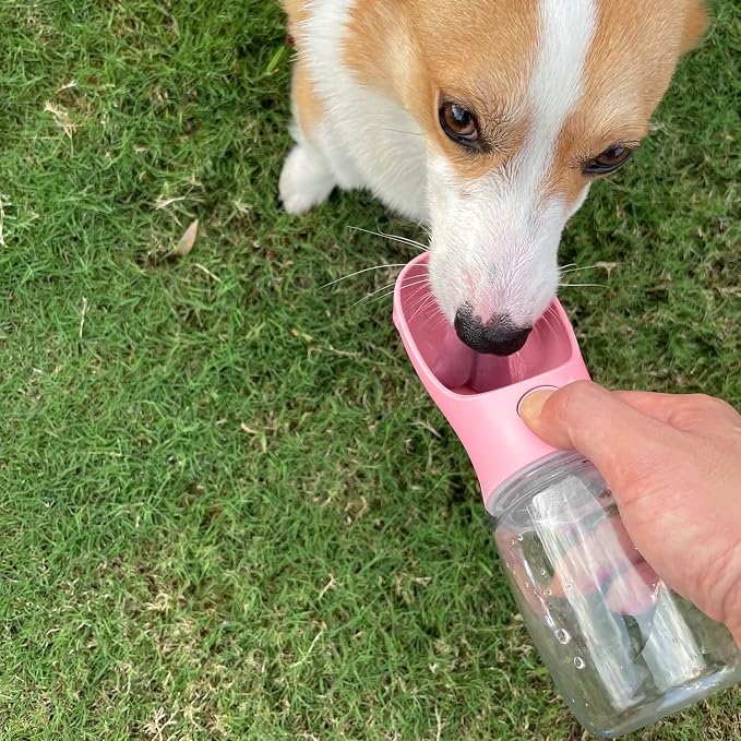 WePet Portable Dog Water Bottle, 12 OZ, Leak Proof Puppy Water Dispenser with Drinking Feeder for Pets Outdoor Walking, Hiking, Travel, Food Grade Plastic - Image 2