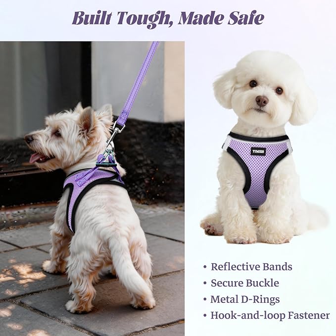 No Pull Dog Puppy Harness and Leash Set Reflective Mesh Vest Small - Image 5