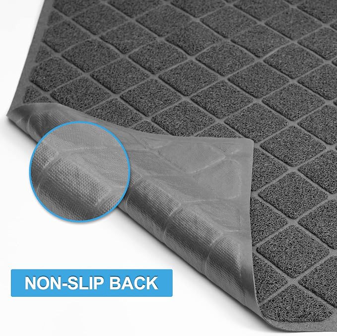 Niubya Premium Cat Litter Mat, Litter Box Mat with Non-slip and Waterproof Backing, Litter Trapping Mat Soft on Kitty Paws and Easy to Clean, Cat Mat Traps Litter from Box - Image 5