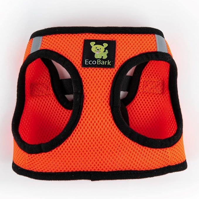 EcoBark Step in Dog Harness, Reflective Chest Body Halter Vest, Orange | Luxury Soft Dog Harnesses for Dogs Under 26 lbs, Double Layered Breathable Mesh Fabric, Safety Buckle & Rapid Fastener - Image 8