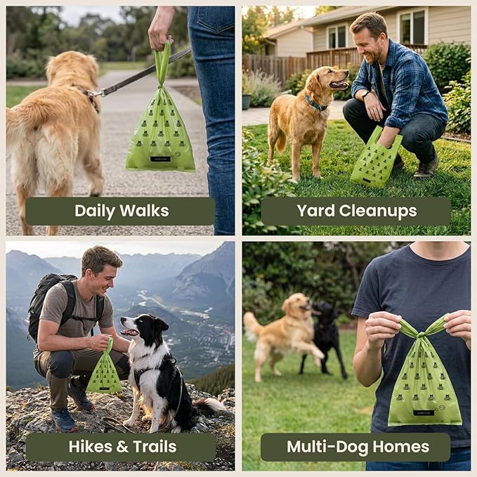 Pogi's 300 Unscented Dog Poop Bags with Handles - Earth-Friendly, Leak-Proof, Ultra Thick, 4+ Month Supply (Pack of 2) - Image 5