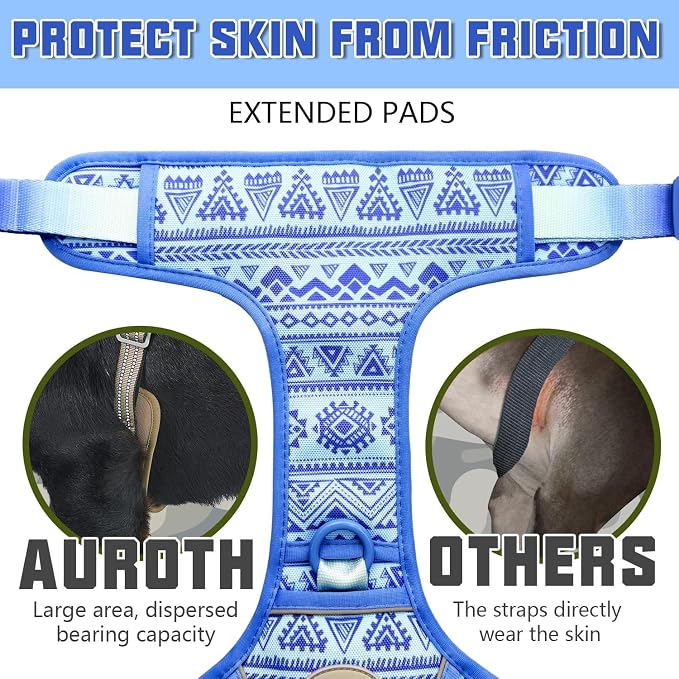 AUROTH Dog Harness for Small Medium Dogs, Tactical No Pull Dog Vest | No Choke, Heavy Duty, Reflective, Military K9, Adjustable, Handle, Easy Control for Walking, Army yellow, Small - Image 4