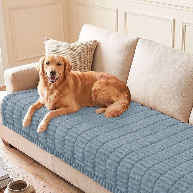 hyha Couch Cover for Dogs, Washable Non Slip Plush Flannel Sofa Protector | Thick Flannel, Anti-Slip Backing, Pet Hair & Scratch Protection, Fits Sofa & Loveseat (35.4" x 70.9") by hyha