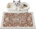 Cat Litter Mat Litter Trapping Mat, 24"x15" Waterproof Urine Proof Litter Box Mat Catcher Mat Non-Slip Washable for Kitty Kitten, Brown by Unknown