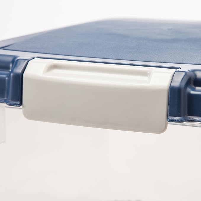IRIS USA Dog Food Storage Container, Up to 30 lbs, Navy, Made in USA | Wheels for Mobility, Airtight Seal, BPA-Free, Best for Bird Seed, Cat food, Cat Litter, Chicken Feed, Pellets - Image 7