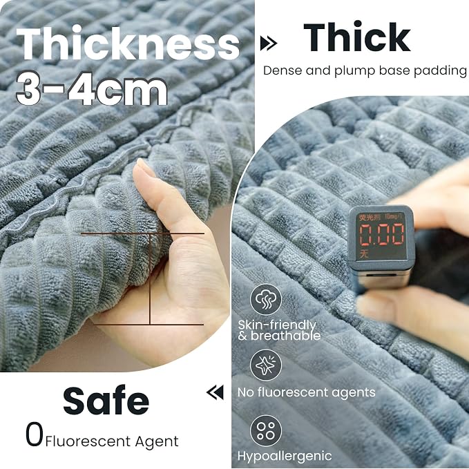 Couch Cover for Dogs Washable, Non-Slip Pet Couch Covers for Sofa, Fuzzy Dog Couch Cover Blanket Thick Soft Plush for Furniture Protector (Blue Gray, 27.6" x 47.2"/70 x 120cm) - Image 3
