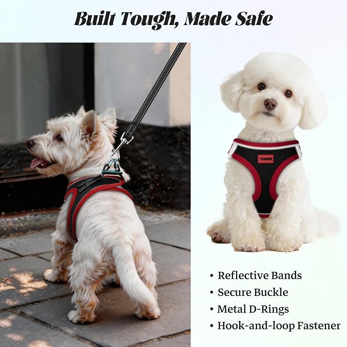 No Pull Dog Puppy Harness and Leash Set Reflective Mesh Vest Large - Image 5