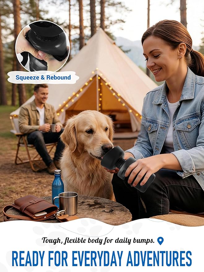lesotc Dog Water Bottle, Portable Water Dispenser with Travel Water Bowl, Leak Proof Pet Travel Squeeze Bottle, Puppy Essentials Dog Stuff Accessories for Outdoor Walking, Hiking, Camping - Image 6