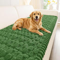 Smiry Non Slip Couch Covers for Dogs, Scratch Resistant Pet Sofa Protector | Machine Washable Soft Fuzzy Thick Furniture Cover for Sofa Loveseat Sectional Large Dogs, Olive Green, 27.6" x 47" by Smiry