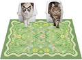 Glittme Cat Litter Mat, 33"x22" Non-Slip Washable Trapping Mat for Cats | Litter Trapping Mat With Thick PVC Coil To Catch Scatter, Soft On Paws And Waterproof Bottom To Protect Floors by Glittme