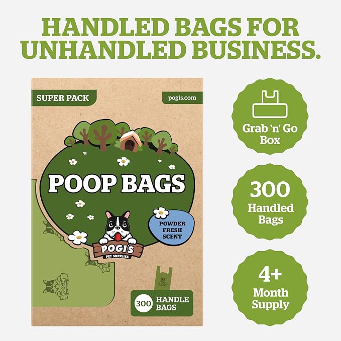 Pogi’s Dog Poop Bags with Handles – Extra-Thick, Leak-Proof, Large, Fresh Scent, 300-Count (Pack of 2) - Image 5