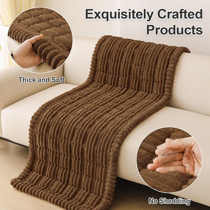 hyha Couch Cover for Dogs, Washable Non Slip Plush Flannel Sofa Protector | Thick Flannel, Anti-Slip Backing, Pet Hair & Scratch Protection, Fits Sofa & Loveseat (27.6" x 88") - Image 8