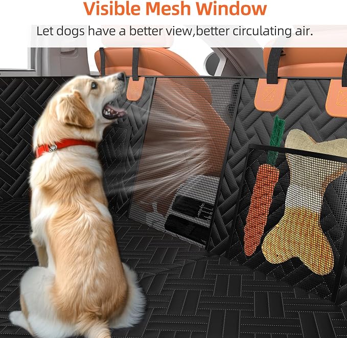 Back Seat Extender for Trucks,Hard Bottom Car Seat Cover for Dogs | Waterproof Hard Bottom Dog Car Seat Cover for Ford/GMC/Chevrolet/Toyota/RAM Crew Cab Trucks&Full-Size SUVs (XL-Black) - Image 4