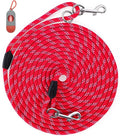 Long Dog Leash for Dog Training 50FT, Heavy Duty Dog Lead for Large Medium Small Dogs Outside Walking, Playing, Camping, or Yard,Red by Lanwandeng