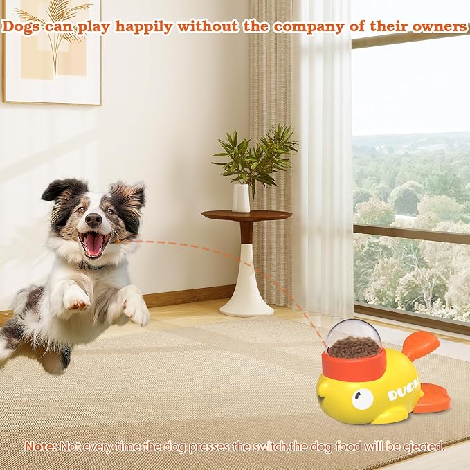 Dog Interactive Treat Dispenser Toy, Food Puzzle Slow Feeder (Yellow) - Image 5
