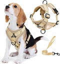 Dog Harness Medium Sized Dog Pet Vest with Leash Set Camel XL | Adjustable Puppy Vest Harness, No Choke No Pull, Soft Padded, Step-in Dog Vest, Reflective Cat Harness, Breathable Air Mesh by Unknown